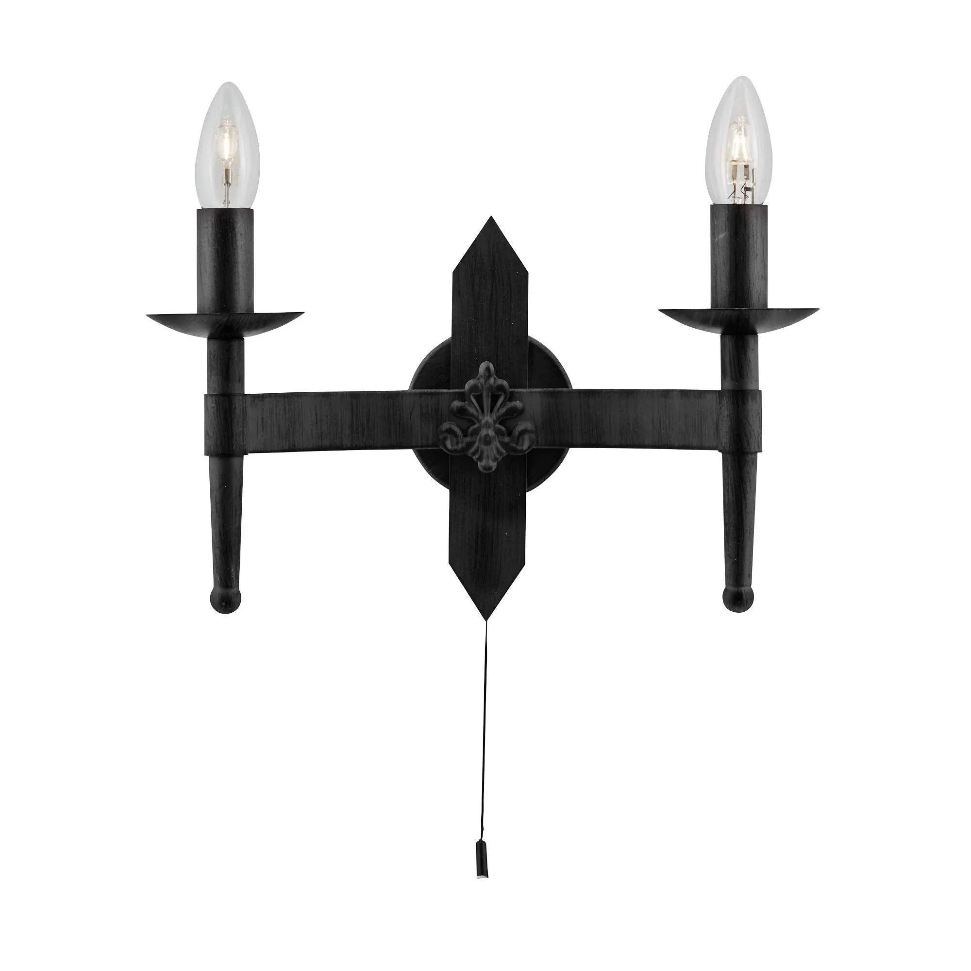 2422-2BK CARTWHEEL 2 Light Wall Light