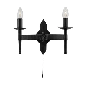 2422-2BK CARTWHEEL 2 Light Wall Light