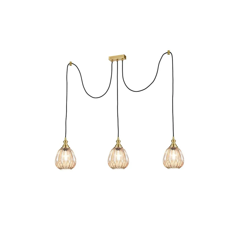 353/3-8242LF 3 Light Suspended Light Bronze