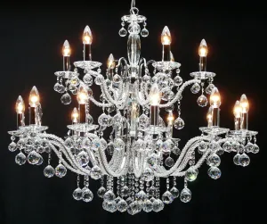 600/12 6 Mozart 18 Light Multi Arm Light Polished Chrome