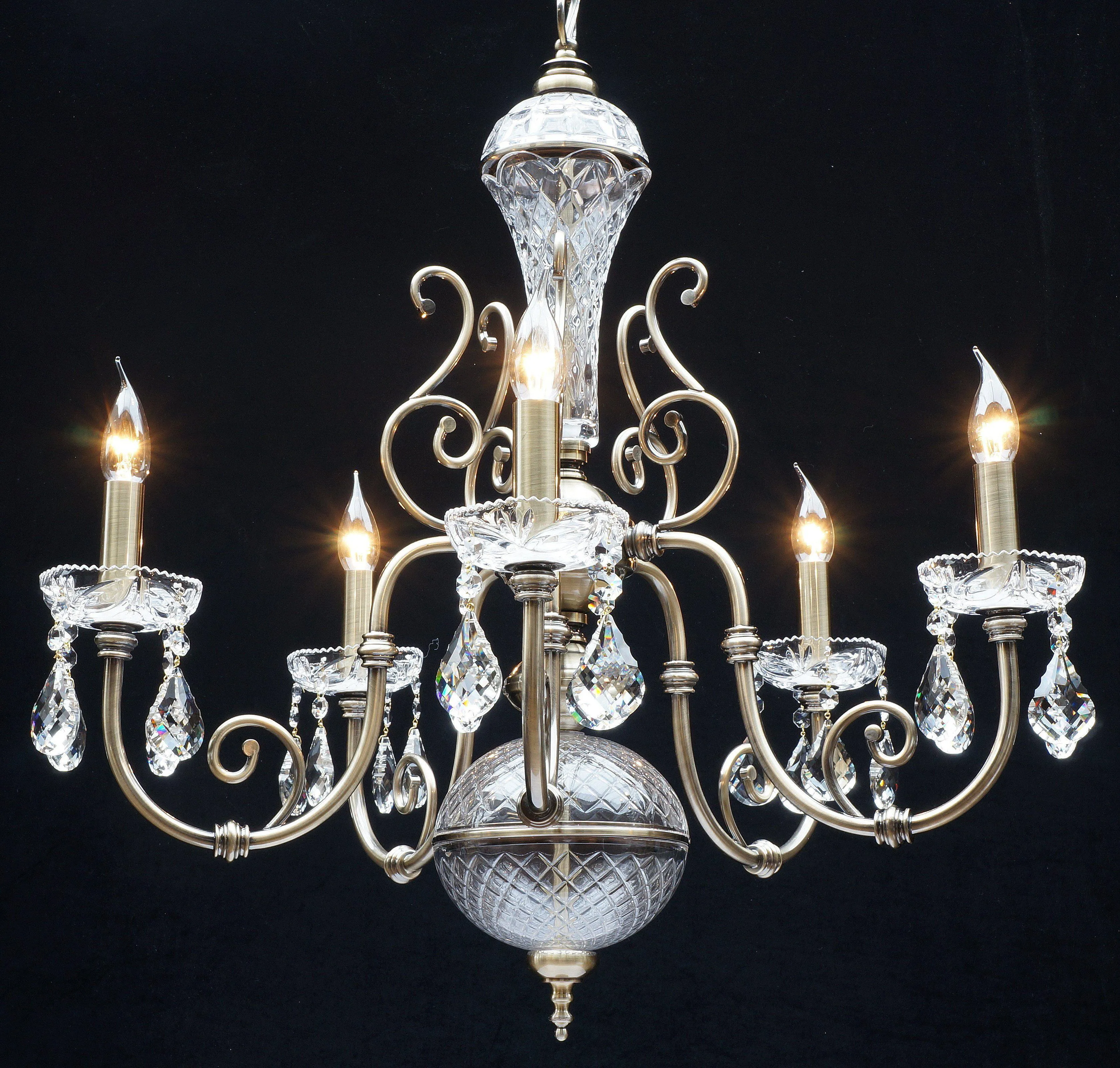 7039/5 Remembrandt 5 Light Multi Arm Light Polished Chrome