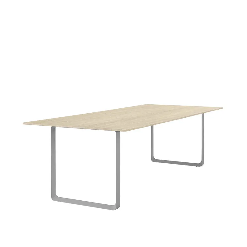 70/70 table, 67”, Oak Top/Grey legs
