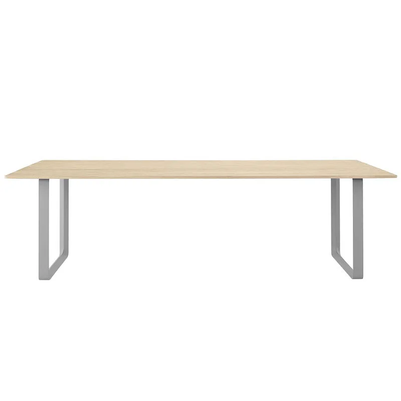 70/70 table, 67”, Oak Top/Grey legs