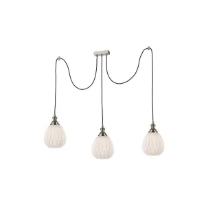 943/3-7242LF 3 Light Suspended Light Satin Nickel