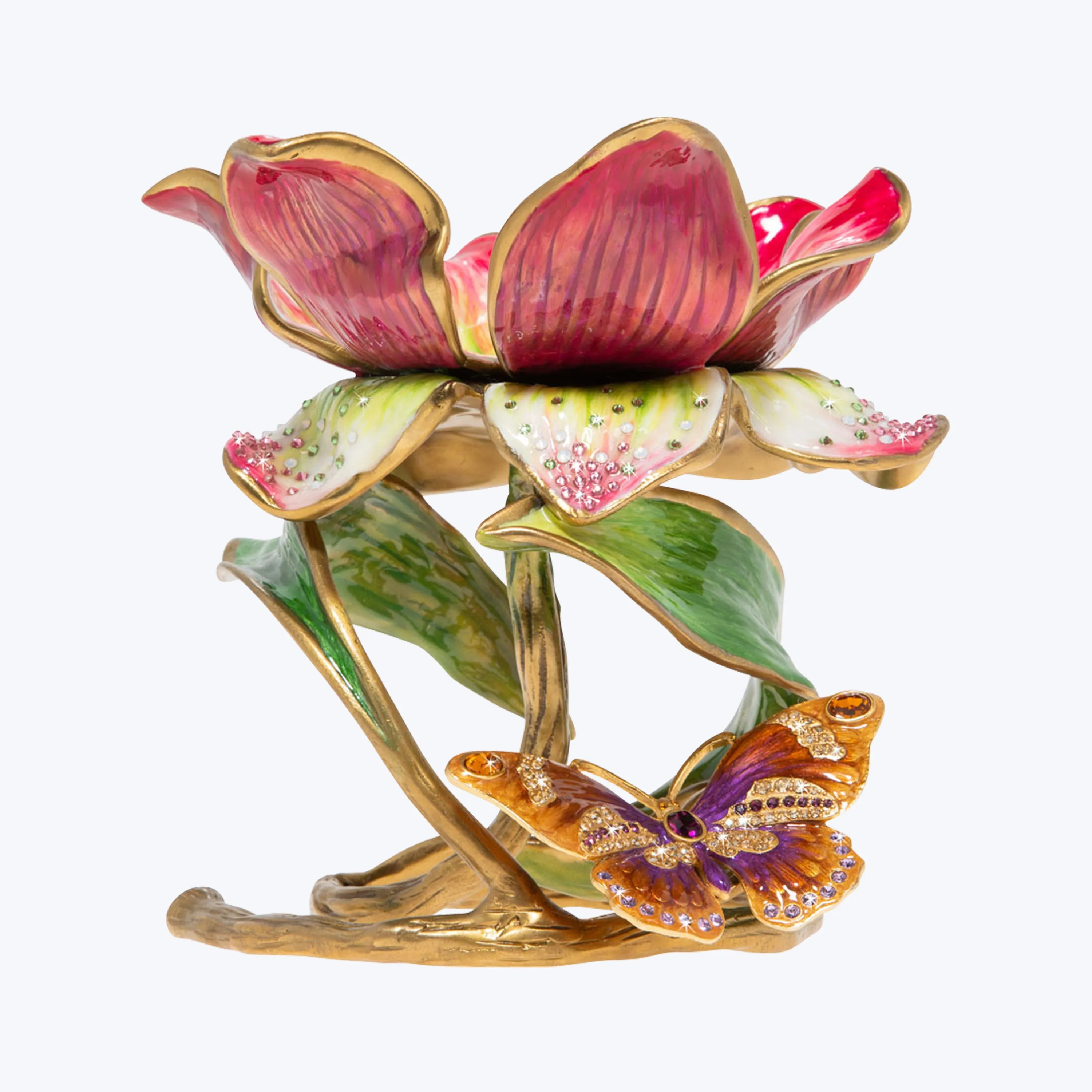 Aimee Floral Pillar Candle Holder