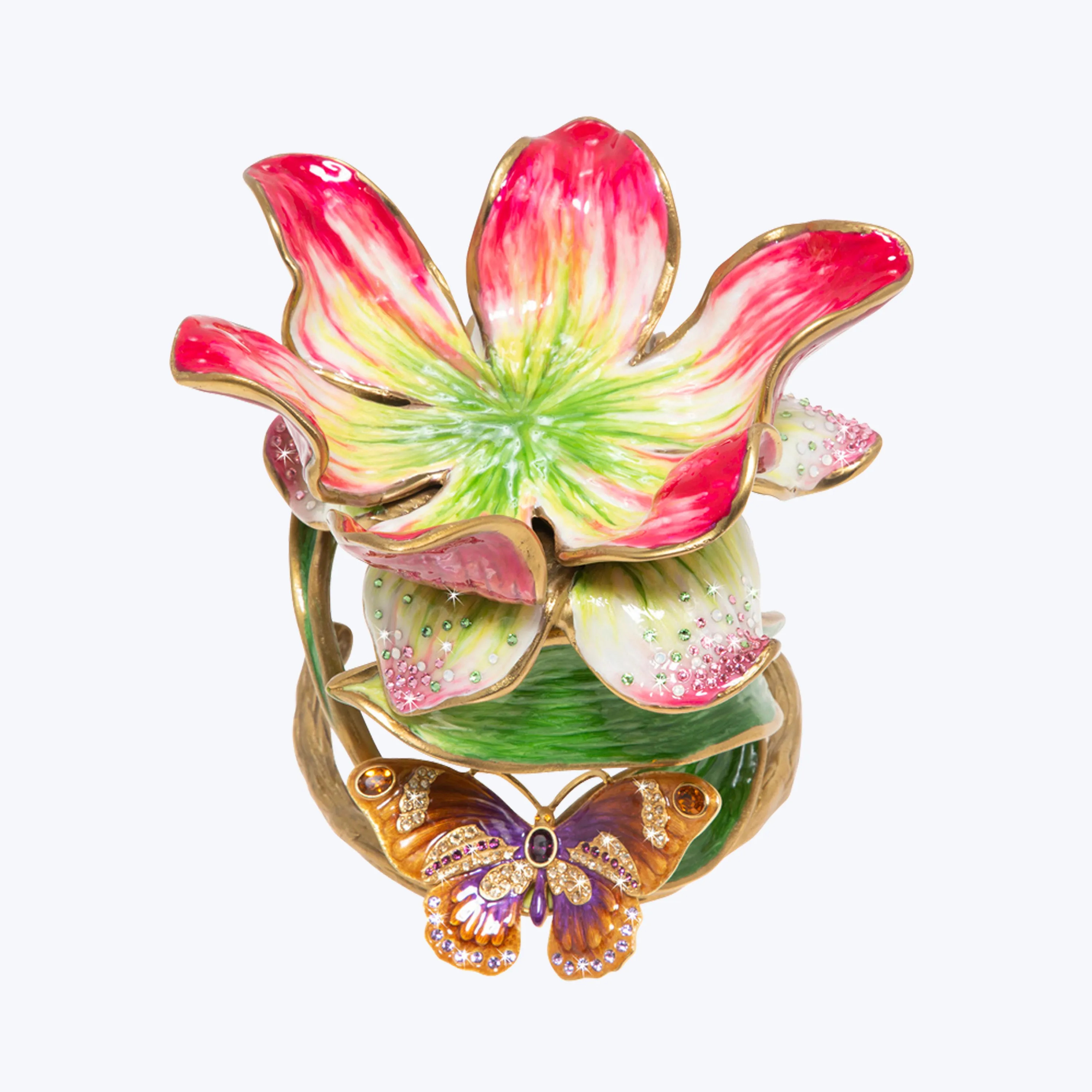 Aimee Floral Pillar Candle Holder