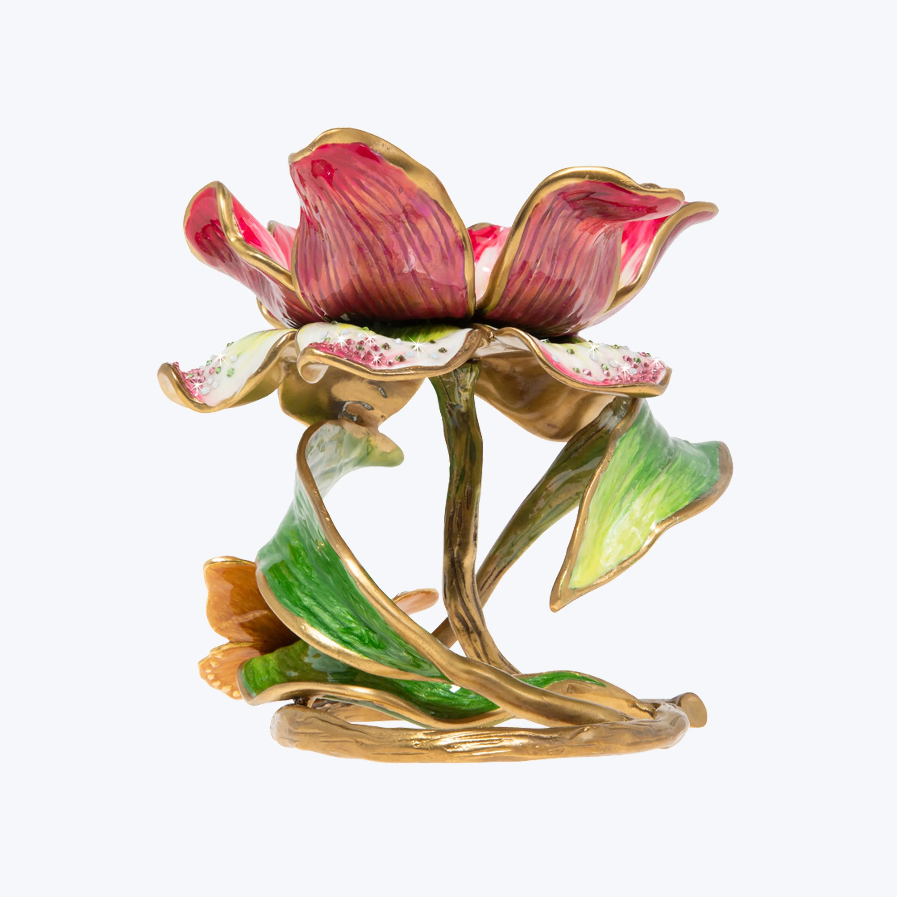 Aimee Floral Pillar Candle Holder