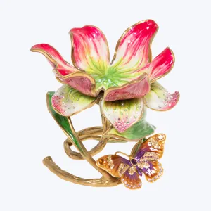 Aimee Floral Pillar Candle Holder