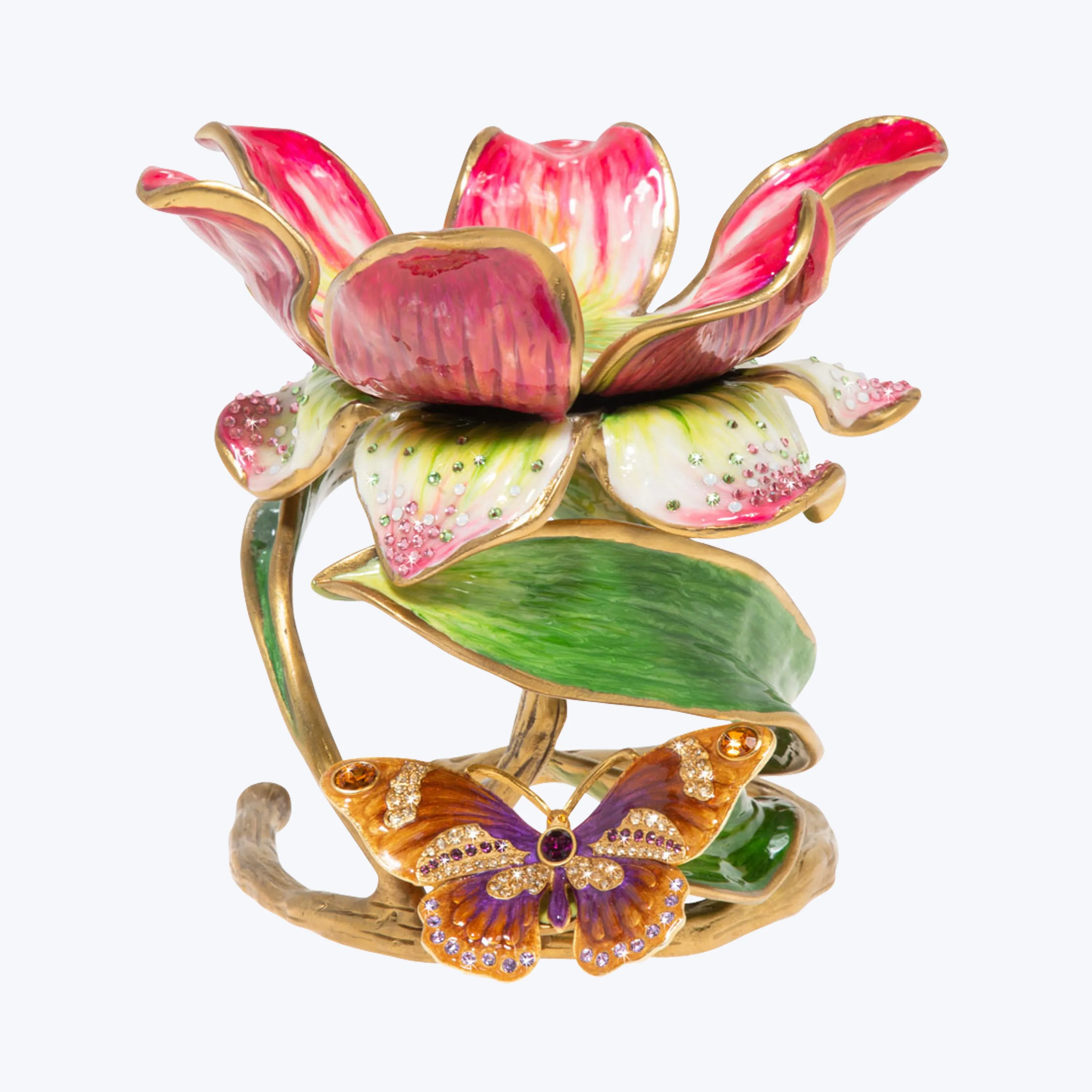 Aimee Floral Pillar Candle Holder