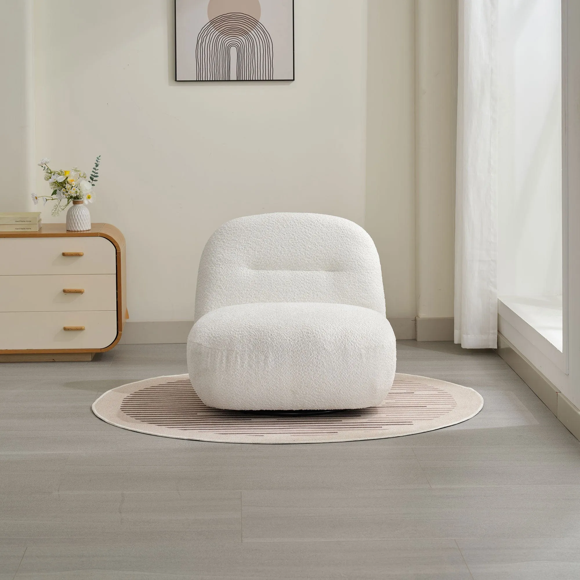 Amelia - Swivel Accent Chair In Fabric