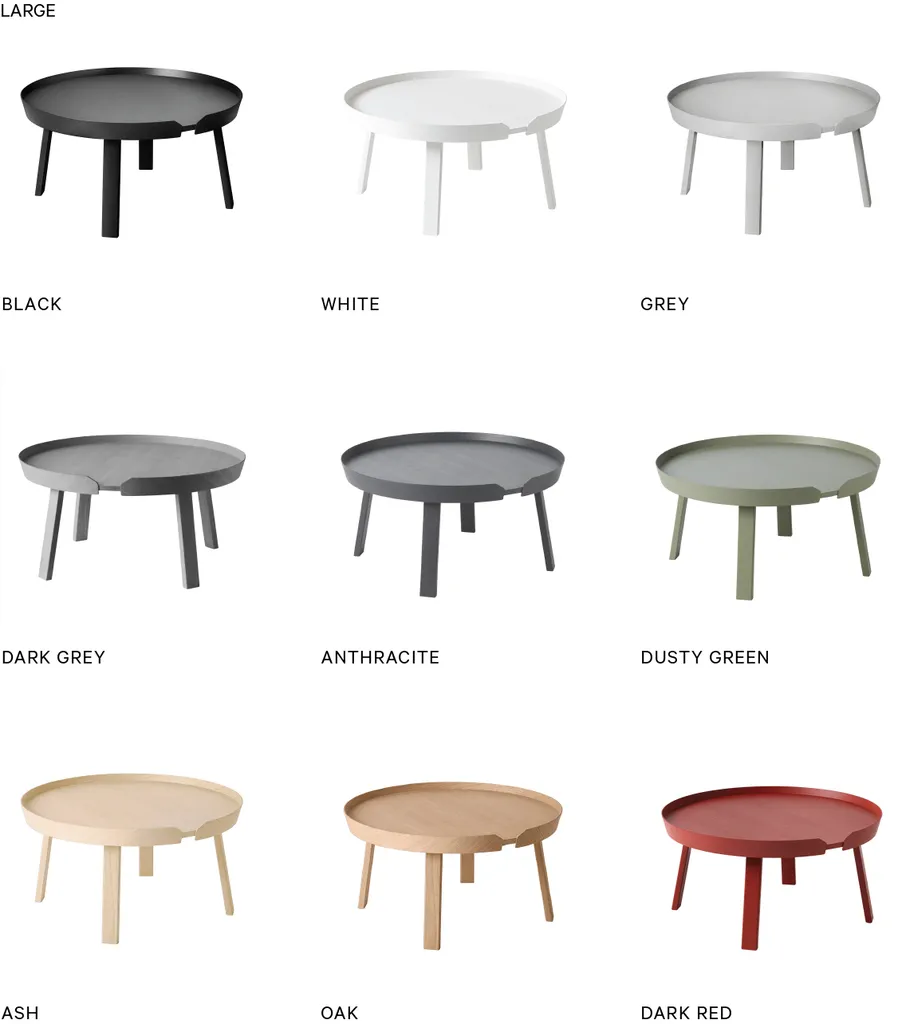 Around Coffee Table, XL, Dark Grey