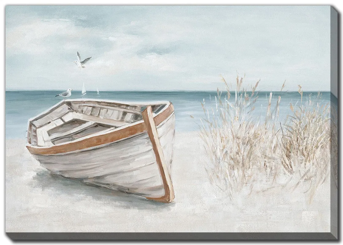Ashore Wall Art - Blue/White - 40 X 28