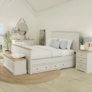 Aylesford - Panel Bedframe With Solid Oak Top