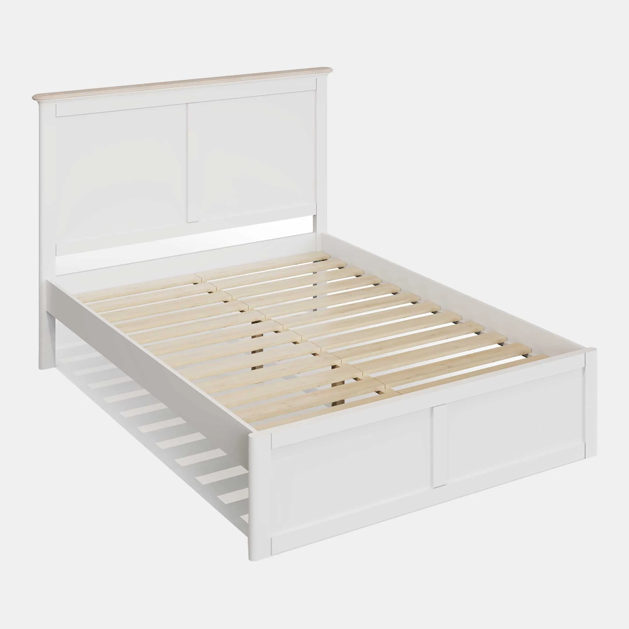 Aylesford - Panel Bedframe With Solid Oak Top