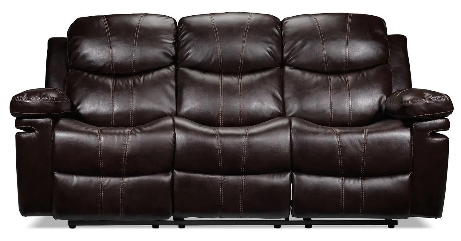Barcelona II Reclining Sofa - Dark Brown