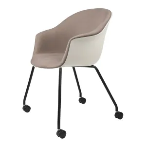 Bat Meeting Chair - 4-Legs w/ Casters - Front Upholstered