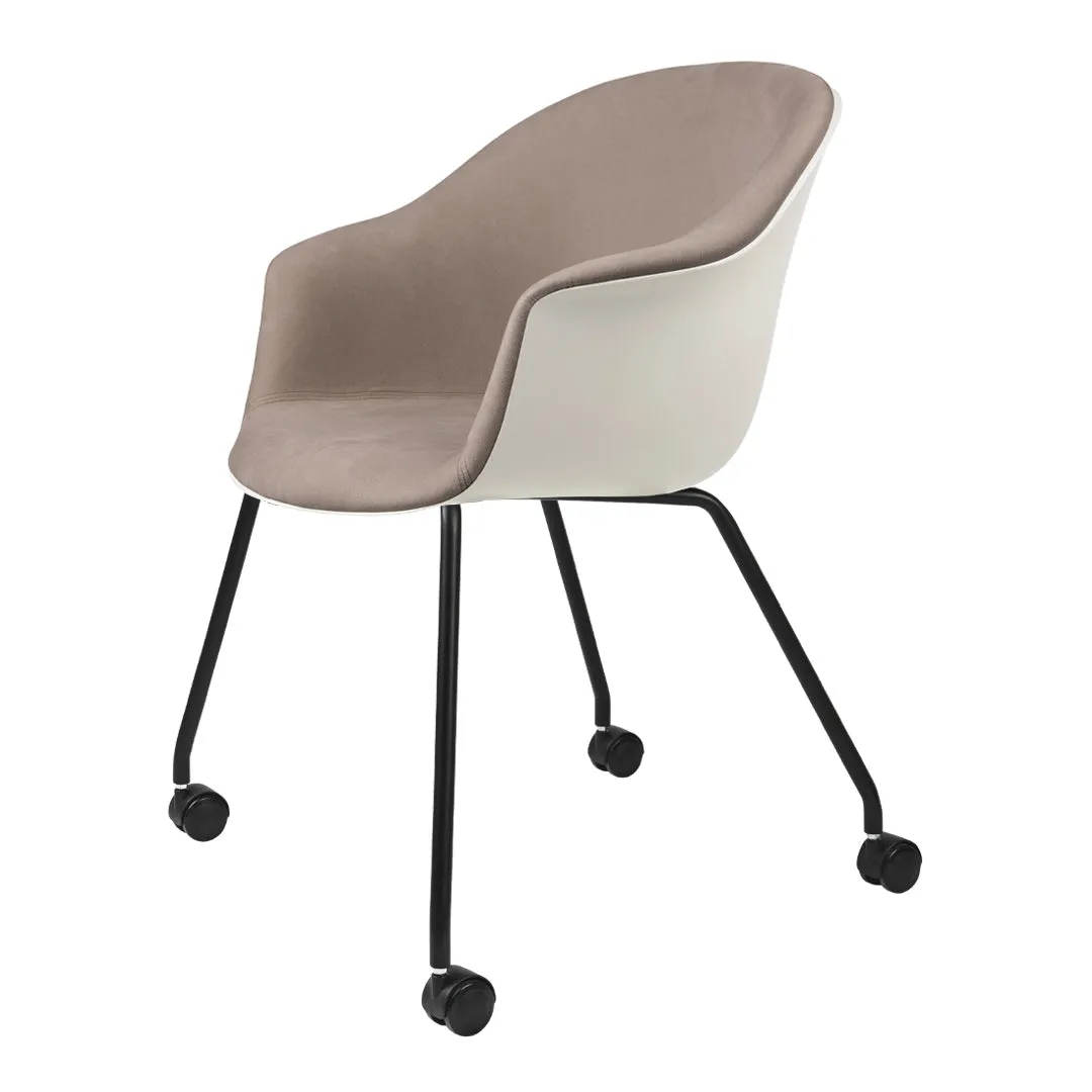 Bat Meeting Chair - 4-Legs w/ Casters - Front Upholstered