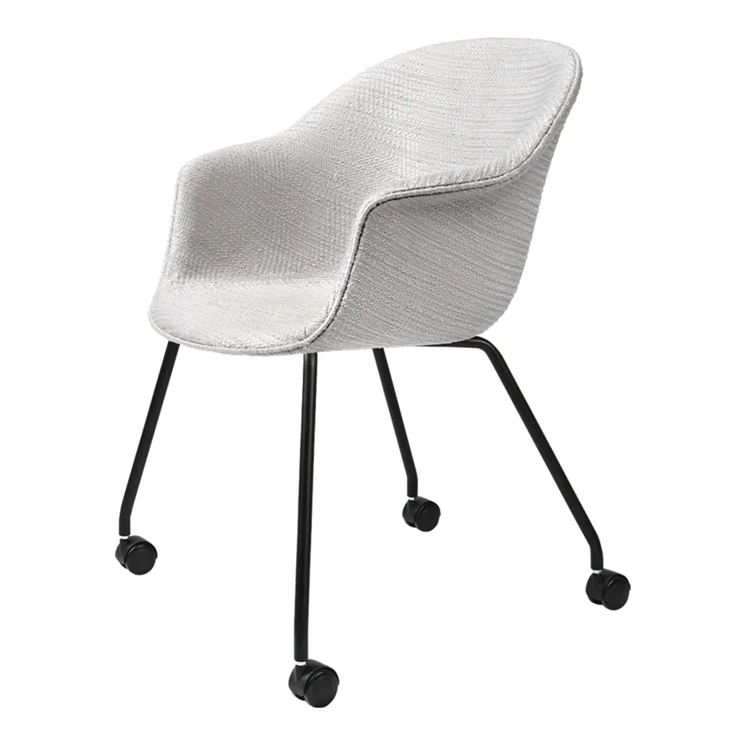 Bat Meeting Chair - 4-Legs w/ Casters - Fully Upholstered