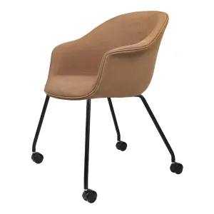 Bat Meeting Chair - 4-Legs w/ Casters - Fully Upholstered