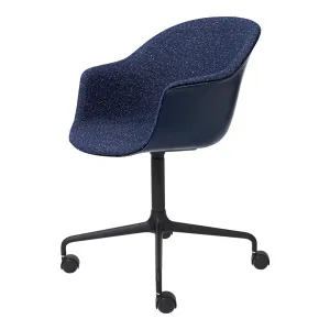 Bat Meeting Chair - 4-Star Base w/ Casters - Front Upholstered