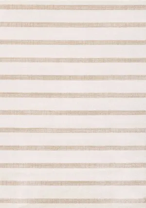 Beachwood Stripes 6'7" x 9'10" Striped Area Rug - Cream