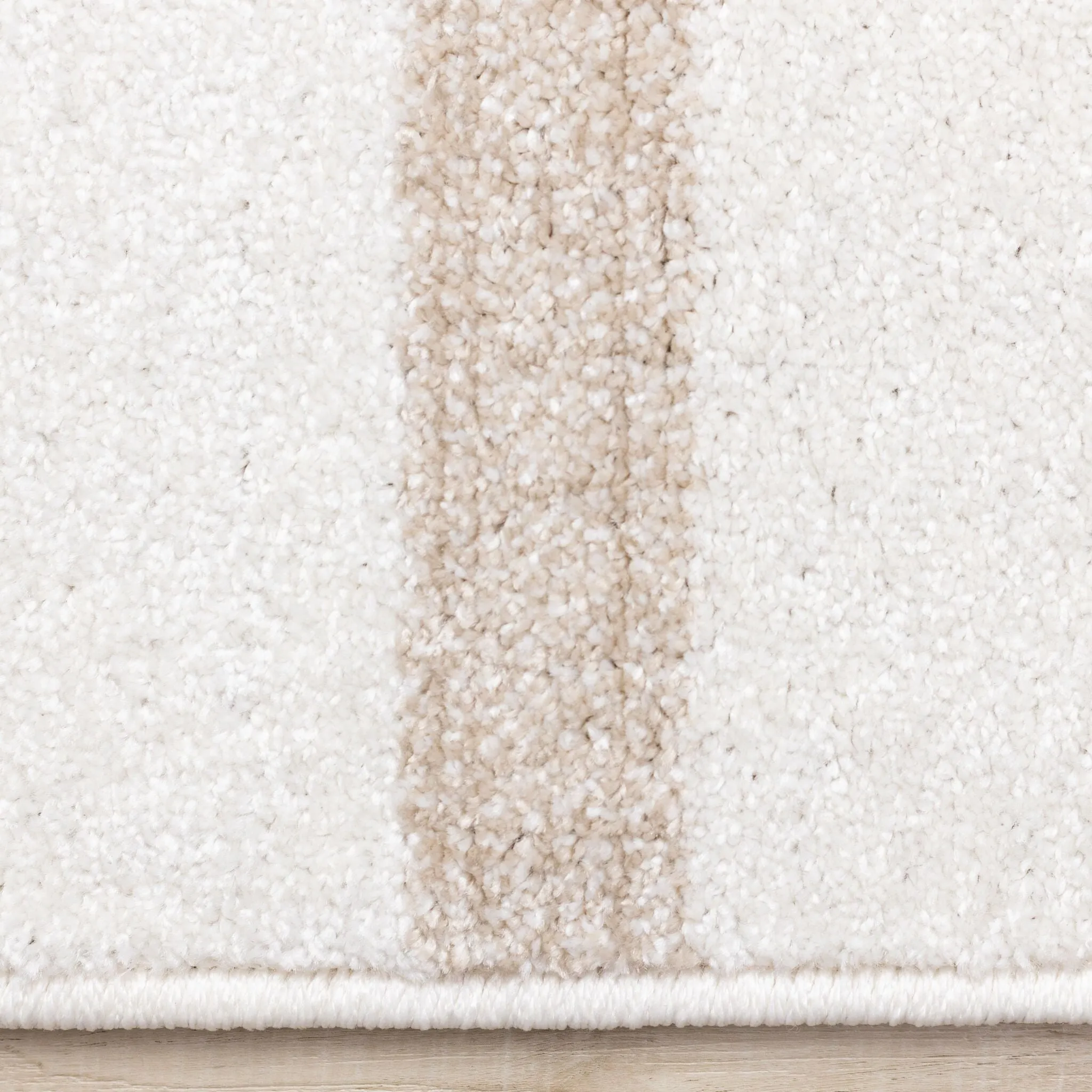 Beachwood Stripes 6'7" x 9'10" Striped Area Rug - Cream