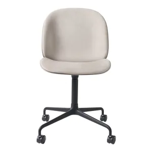 Beetle Meeting Chair - Black 4-Star Base w/ Casters - Front Upholstered