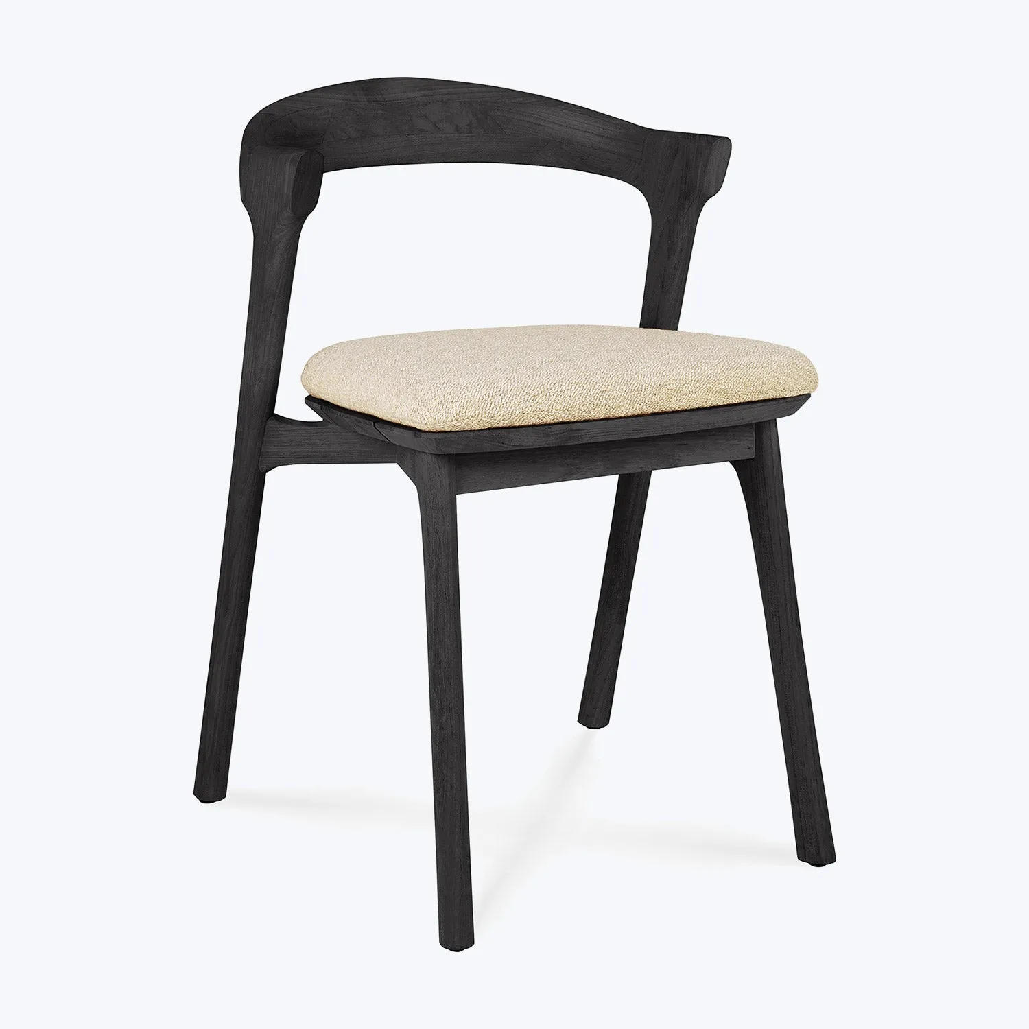 Black Bok Outdoor Dining Chair, Upholstered