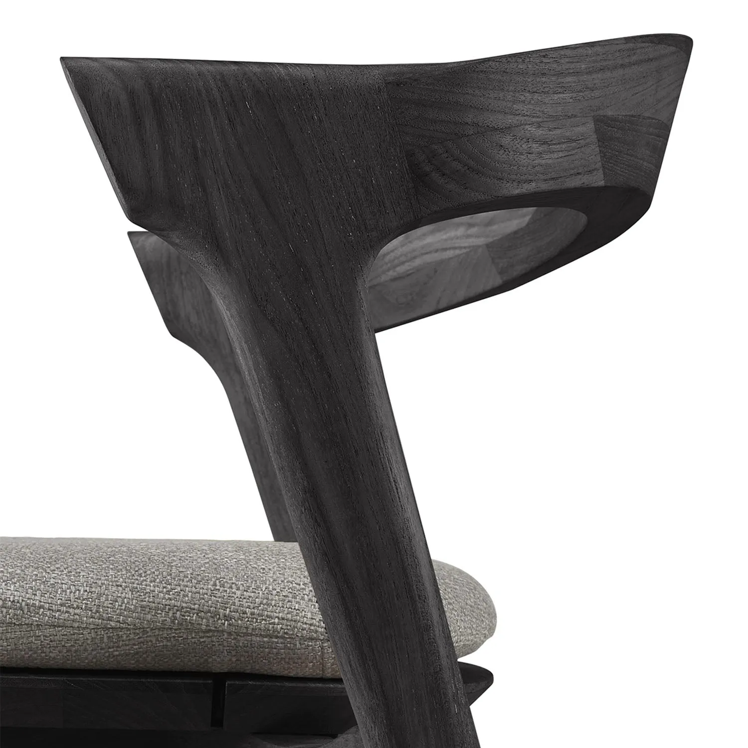 Black Bok Outdoor Dining Chair, Upholstered