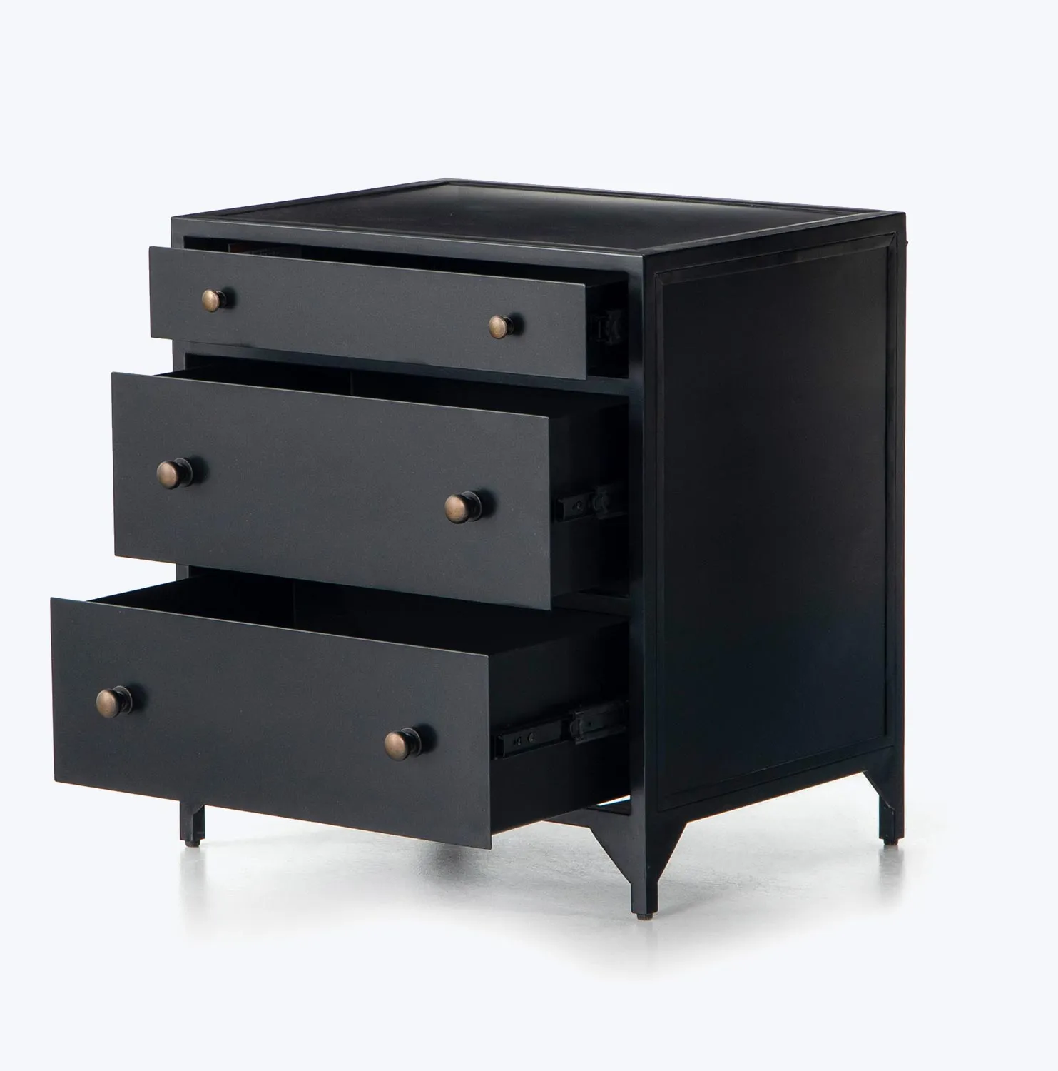 Black Metal Bedside Table