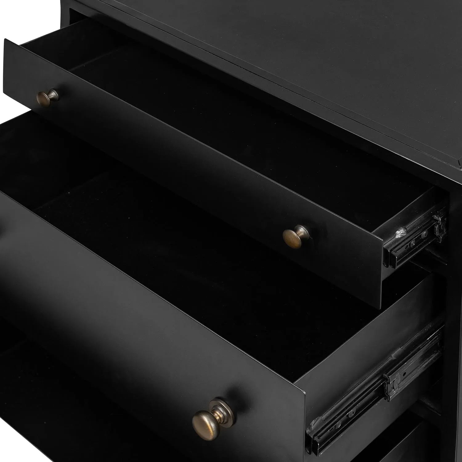 Black Metal Bedside Table