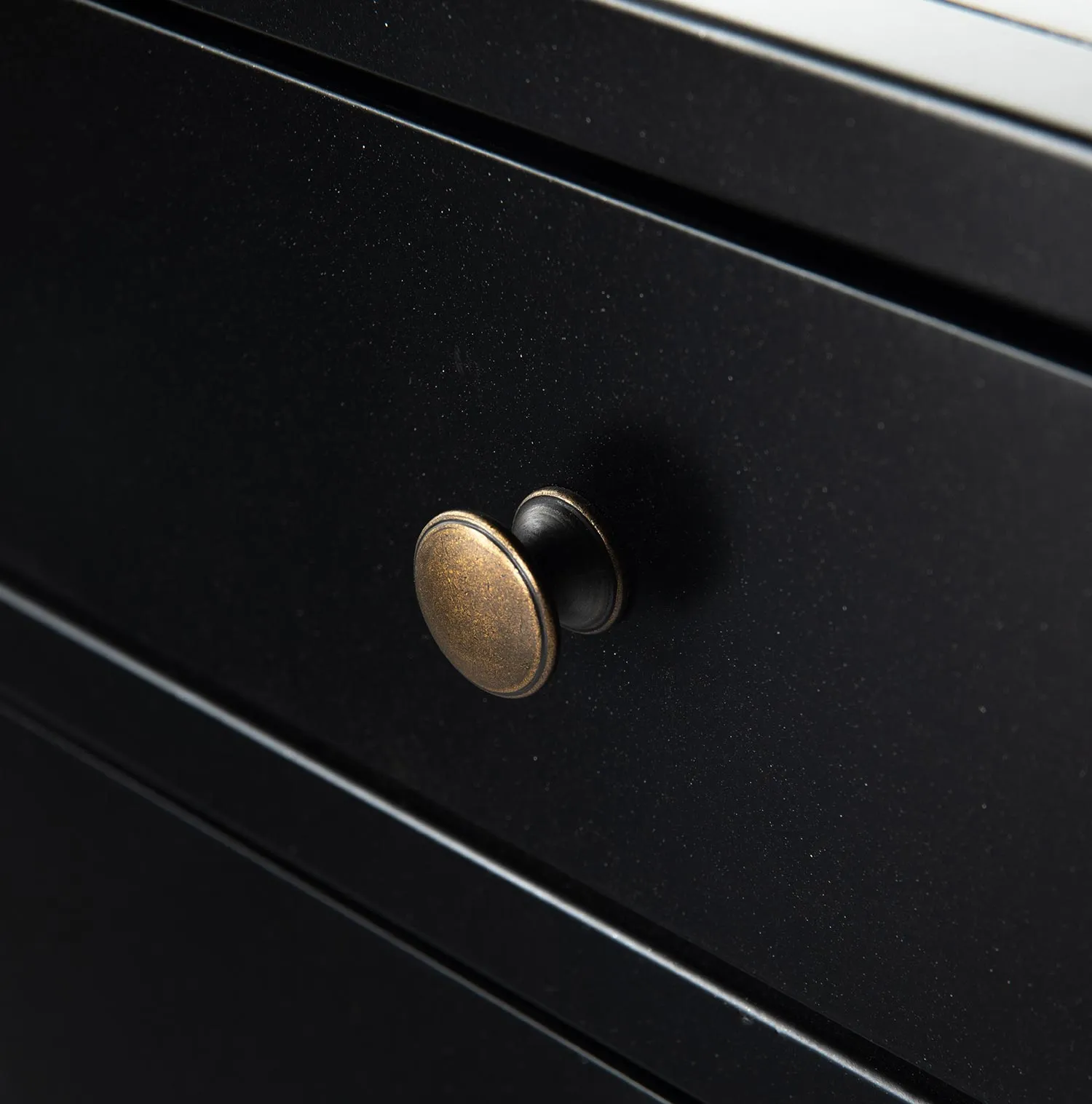 Black Metal Bedside Table