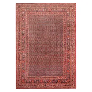 Blue & Red Antique Persian Khorassan Rug - 11'5" x 16'7"