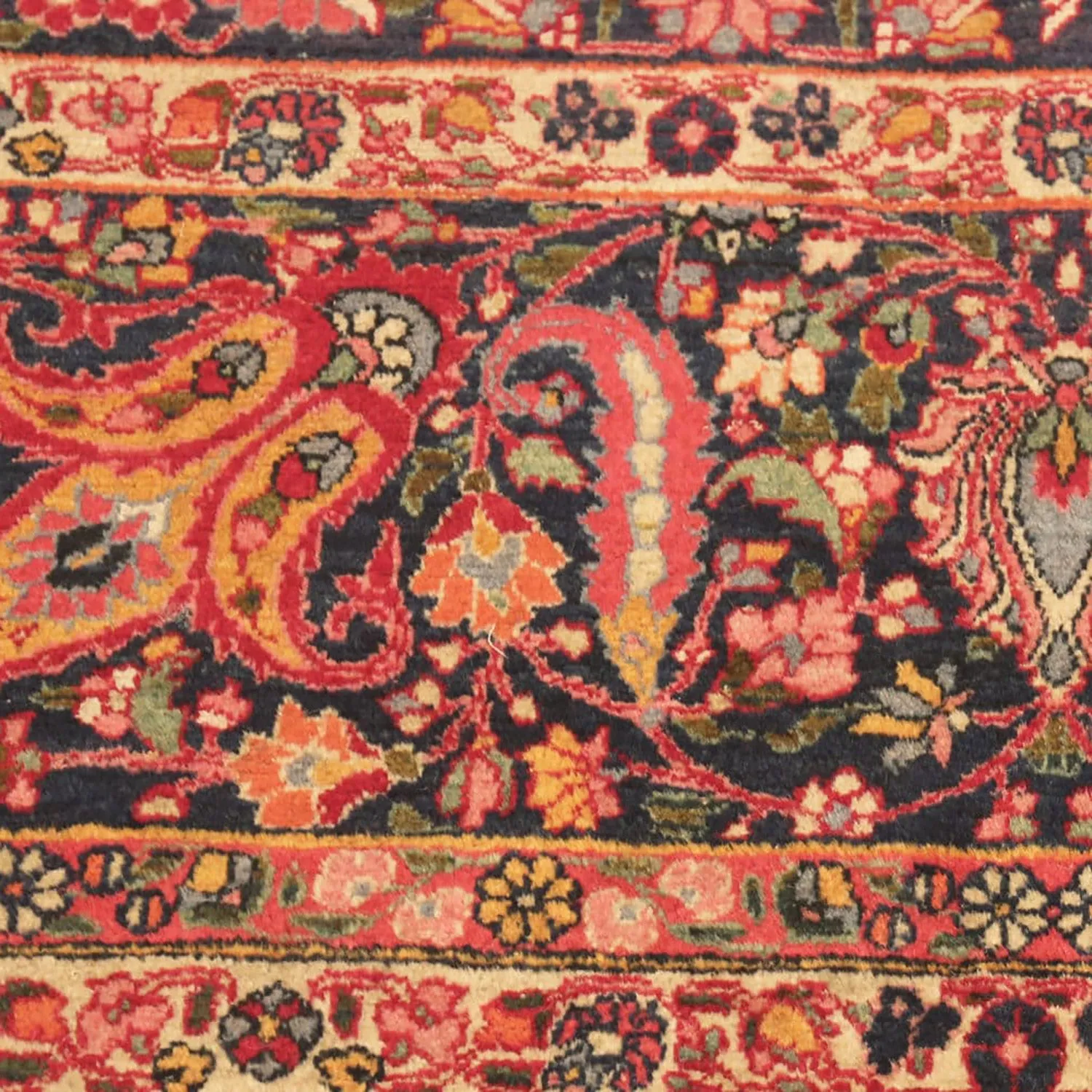 Blue & Red Antique Persian Khorassan Rug - 11'5" x 16'7"