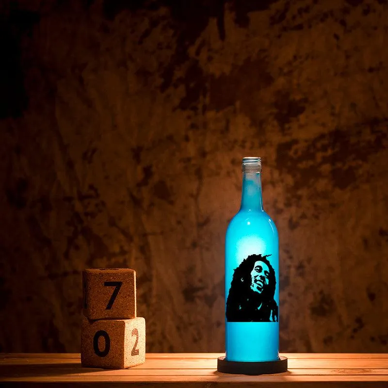Bob Marley Inlit Lamp (Blue)