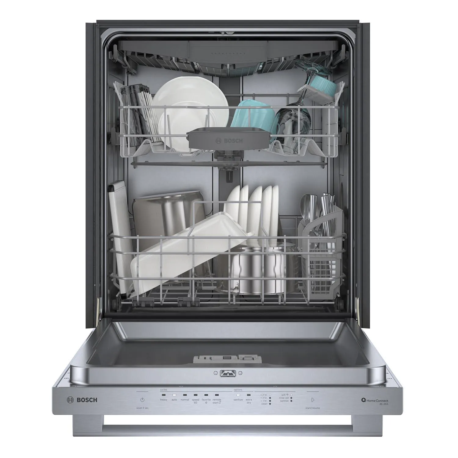 Bosch Stainless Steel 24" Smart Dishwasher with Home Connect, Third Rack - SHX53CM5N