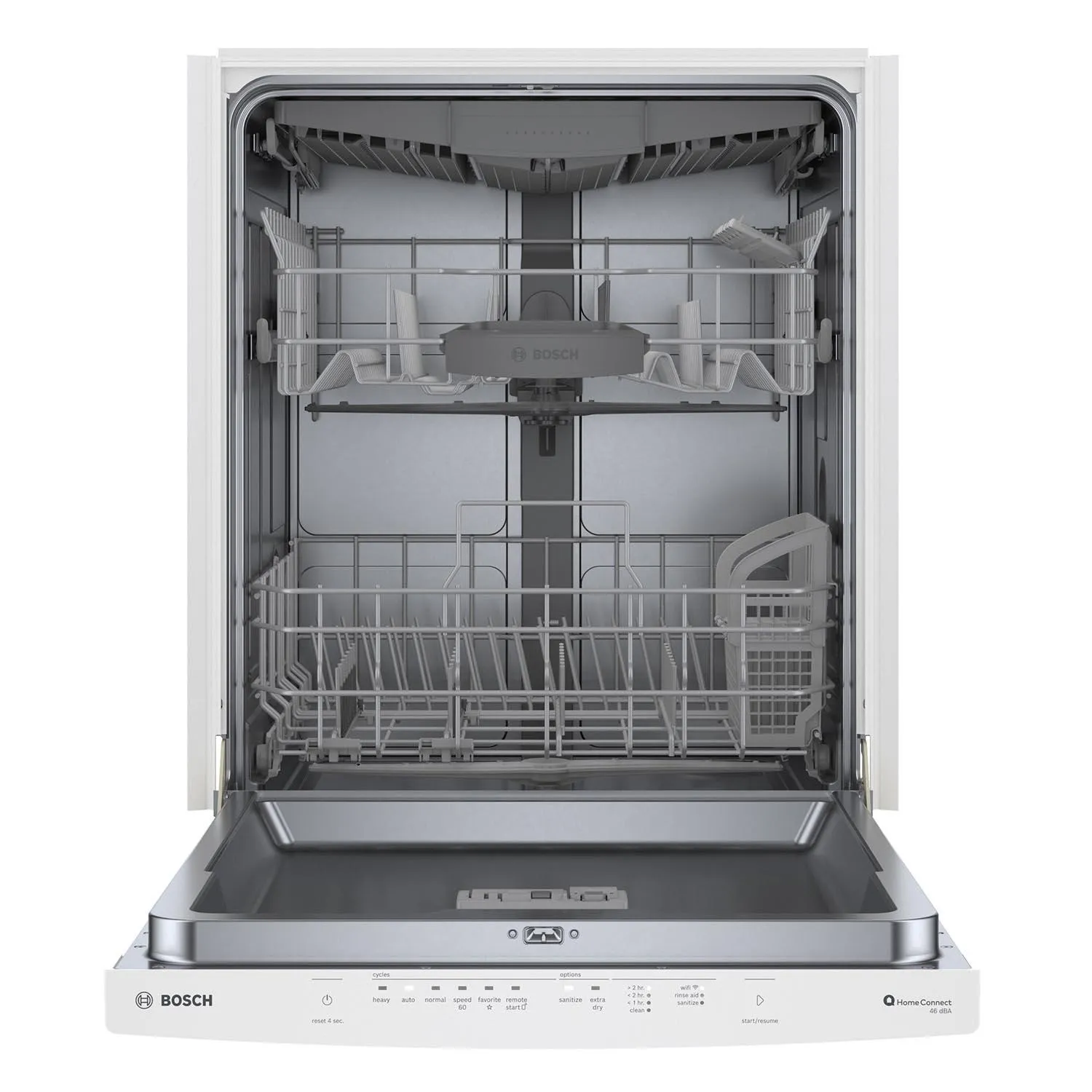 Bosch White 24" Smart Dishwasher with Home Connect, Third Rack - SHS53CM2N