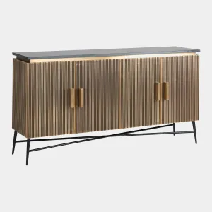 Braxton - 4 Door Sideboard In Black Marble