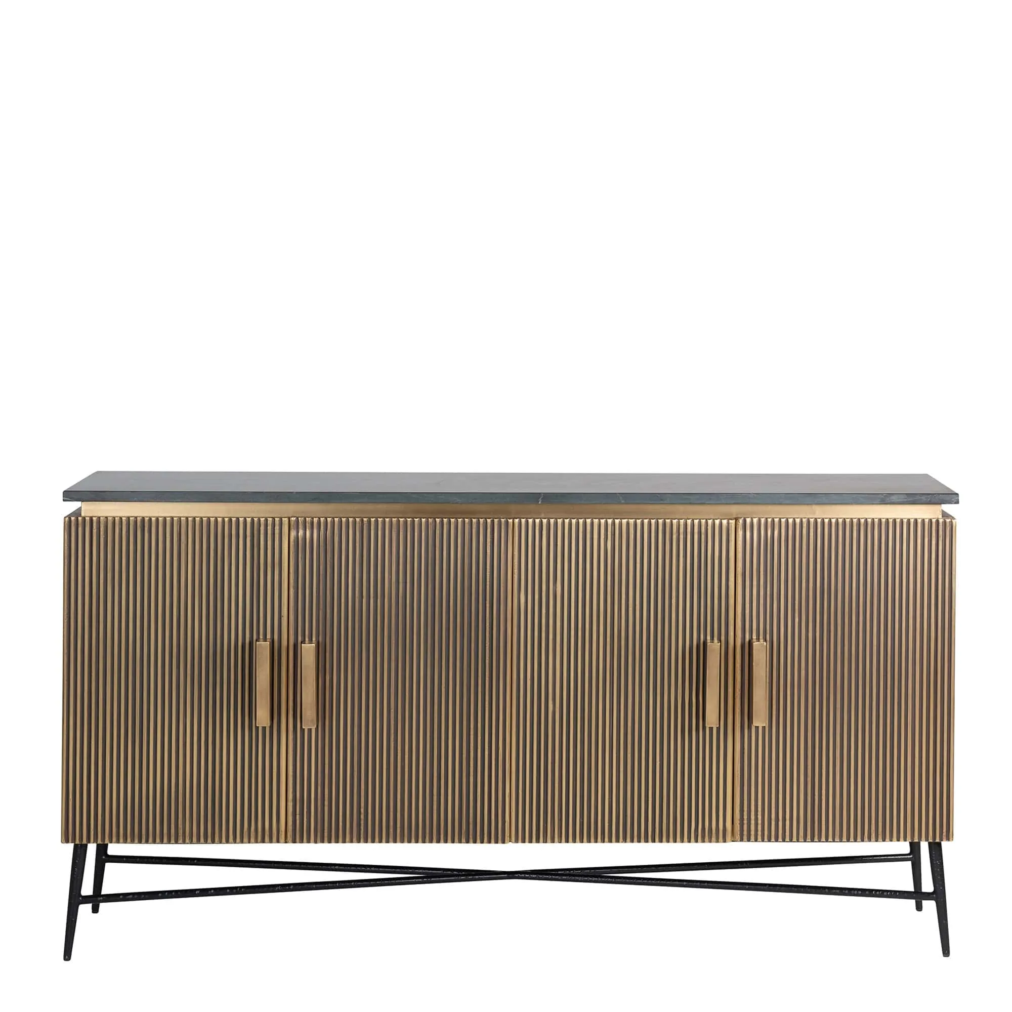 Braxton - 4 Door Sideboard In Black Marble