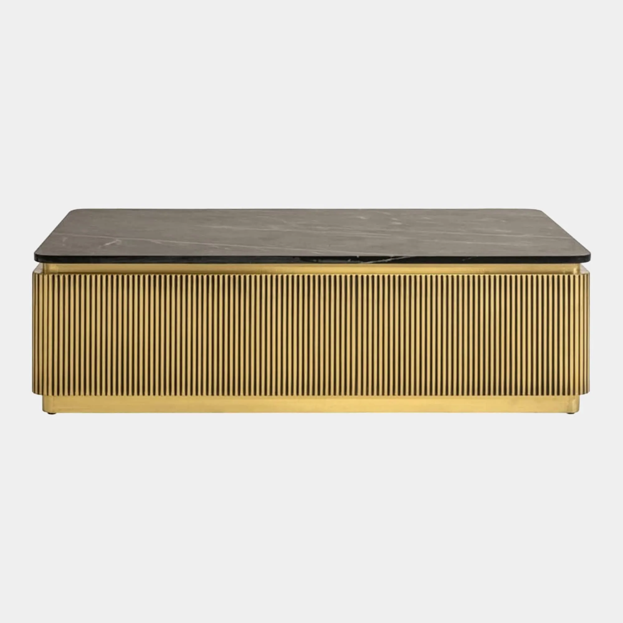 Braxton - Rectangular Coffee Table In Black Marble
