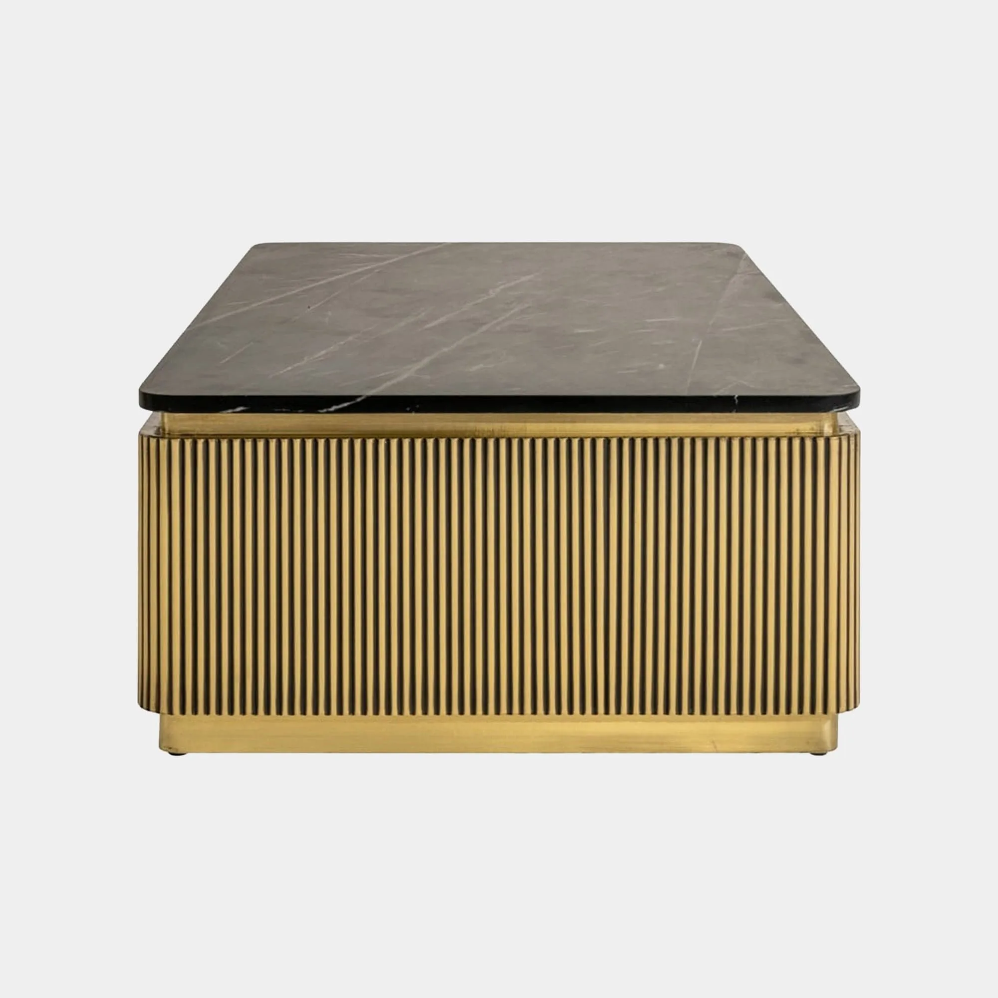 Braxton - Rectangular Coffee Table In Black Marble