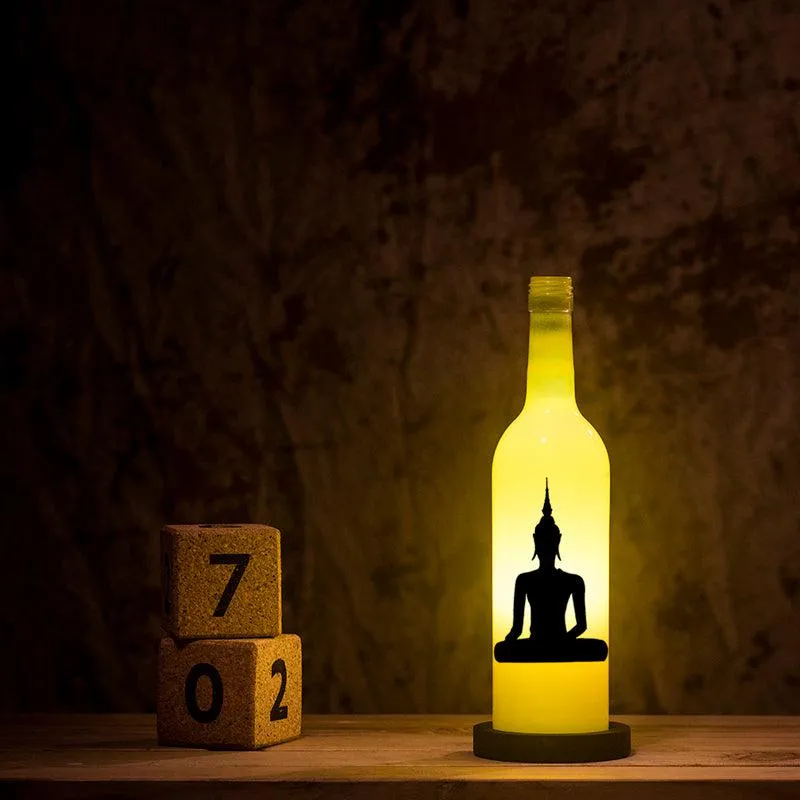 Buddha Inlit Lamp (Yellow)