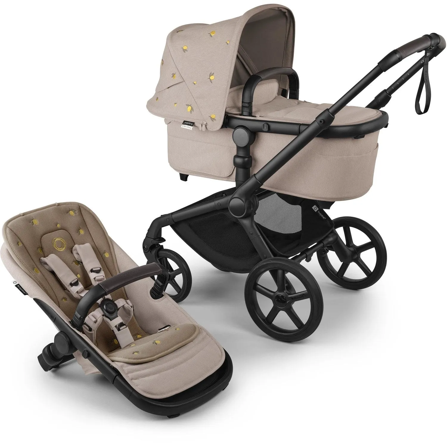 Bugaboo X Konges Sløjd Fox 5 Renew Complete Black/Desert Taupe Melange-Desert Taupe Melange