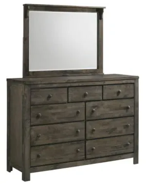 Cabin 9-Drawer Dresser - Grey