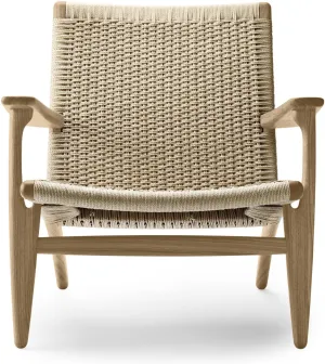 Carl Hansen Ch25 Lounge Chair, Oiled Oak/Natural