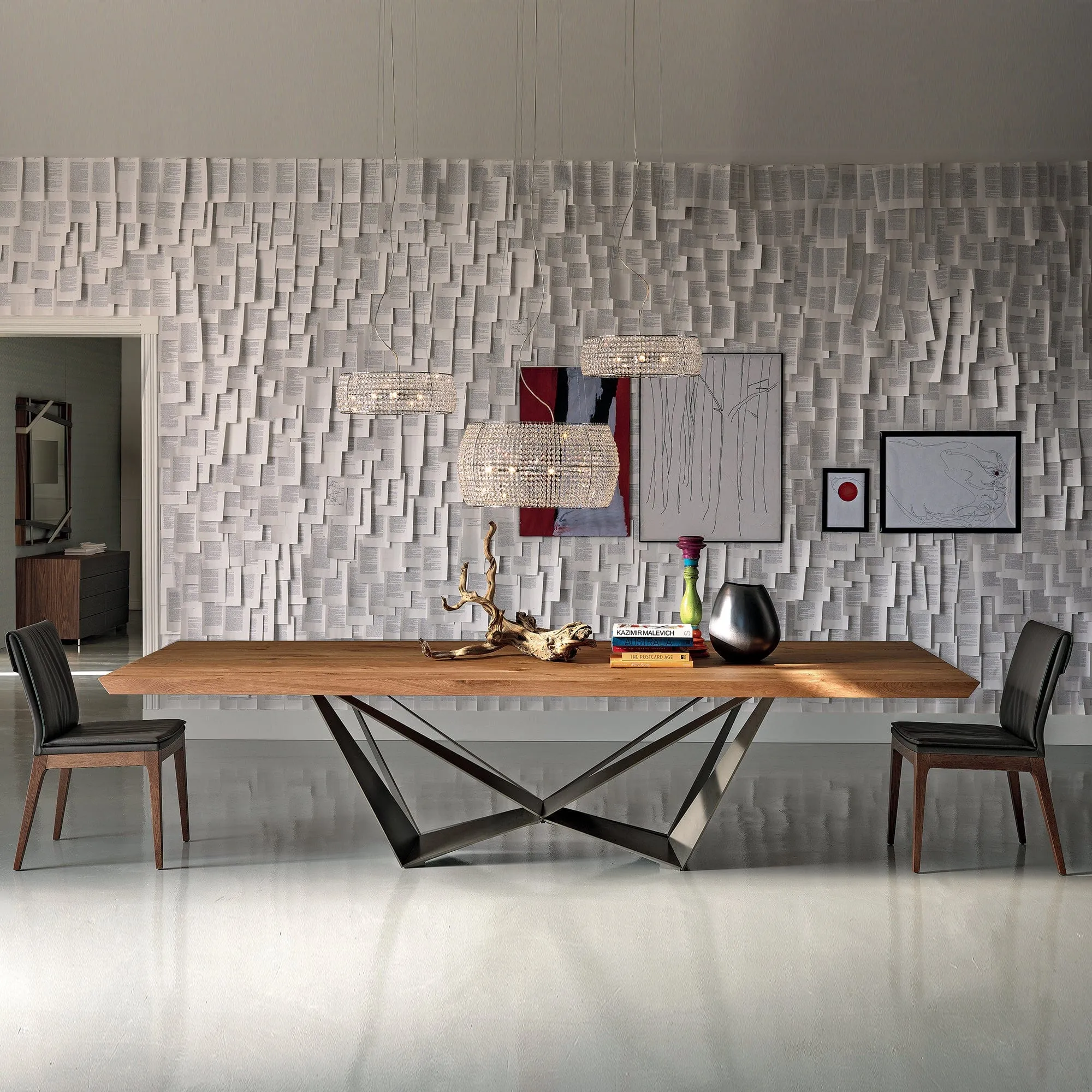 Cattelan Italia Skorpio - Dining Table In Wood Heritage Oak