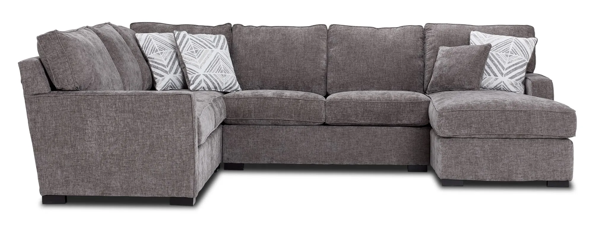 Charlotte 4-Piece Sectional with Right-Facing Chaise - Stone