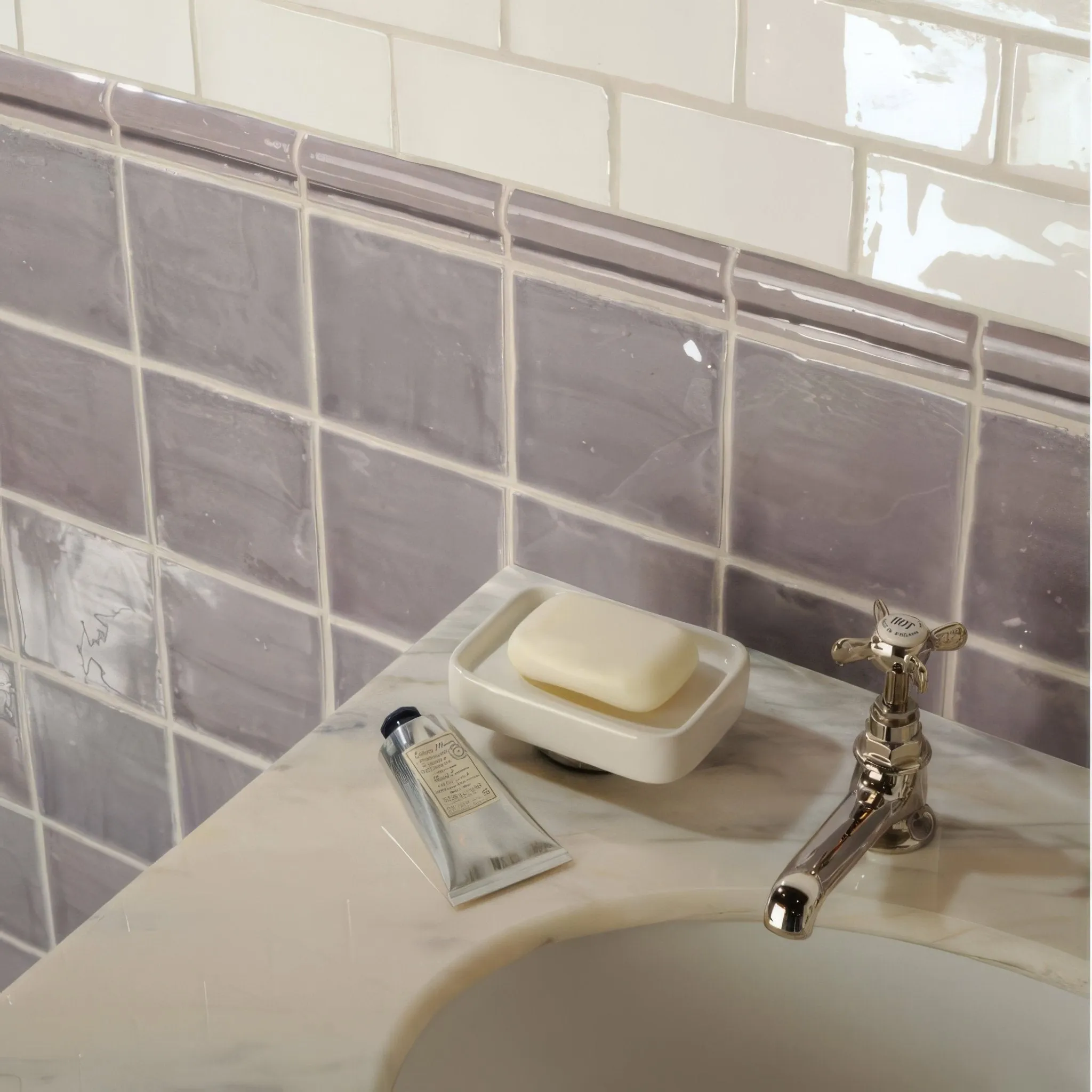 China White Half Tile