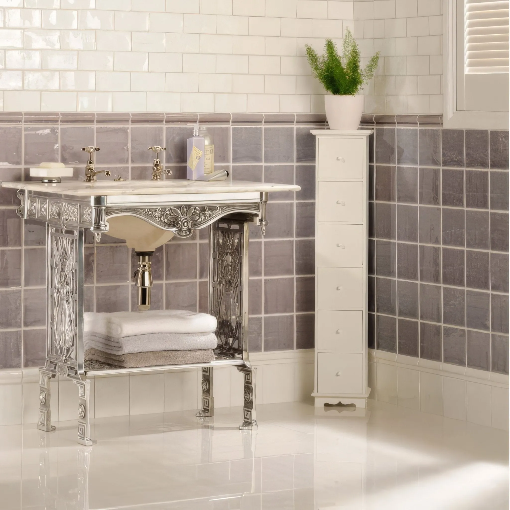 China White Half Tile