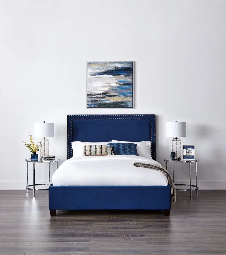 Chloe 3-Piece King Bed - Navy